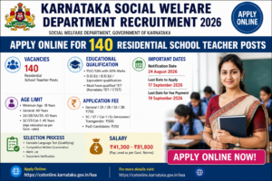 Karnataka Social Welfare Department Recruitment 2026 – Apply Online for 100 Residential School Teacher Posts chatgpt image aug 25, 2026, 06 52 15 am
